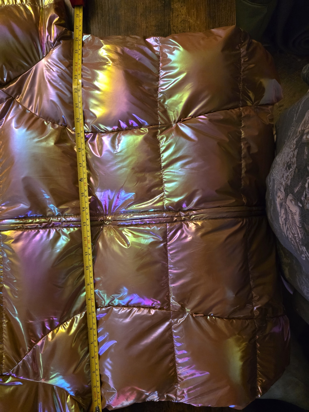 Fabletics Iridescent Rose Gold Puffer Jacket - Picture 4 of 5